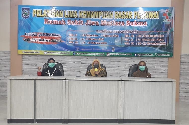 ENAM GELOMBANG PELATIHAN LIMA KEMAMPUAN DASAR PEGAWAI RSJMS TELAH SELESAI